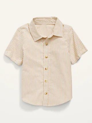 Short-Sleeve Striped Oxford Shirt for Toddler Boys | Old Navy (US)