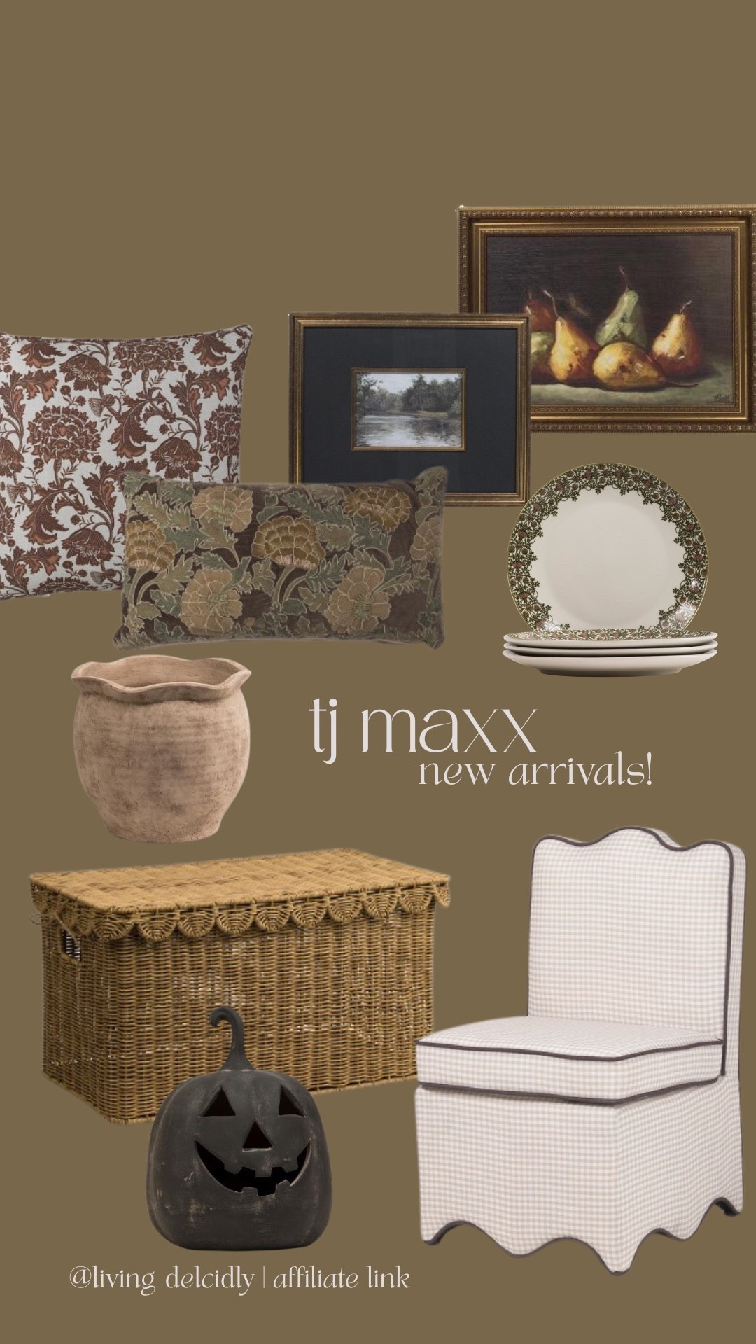New fall finds from TJ Maxx! I’ve got the lumbar pillow in my cart! I’ve linked so much more below!👇🏽 

Fall decor, fall styling, affordable home decor, seasonal decor, living room, kitchen, Halloween decor, vintage inspired finds

#LTKHome #LTKSeasonal