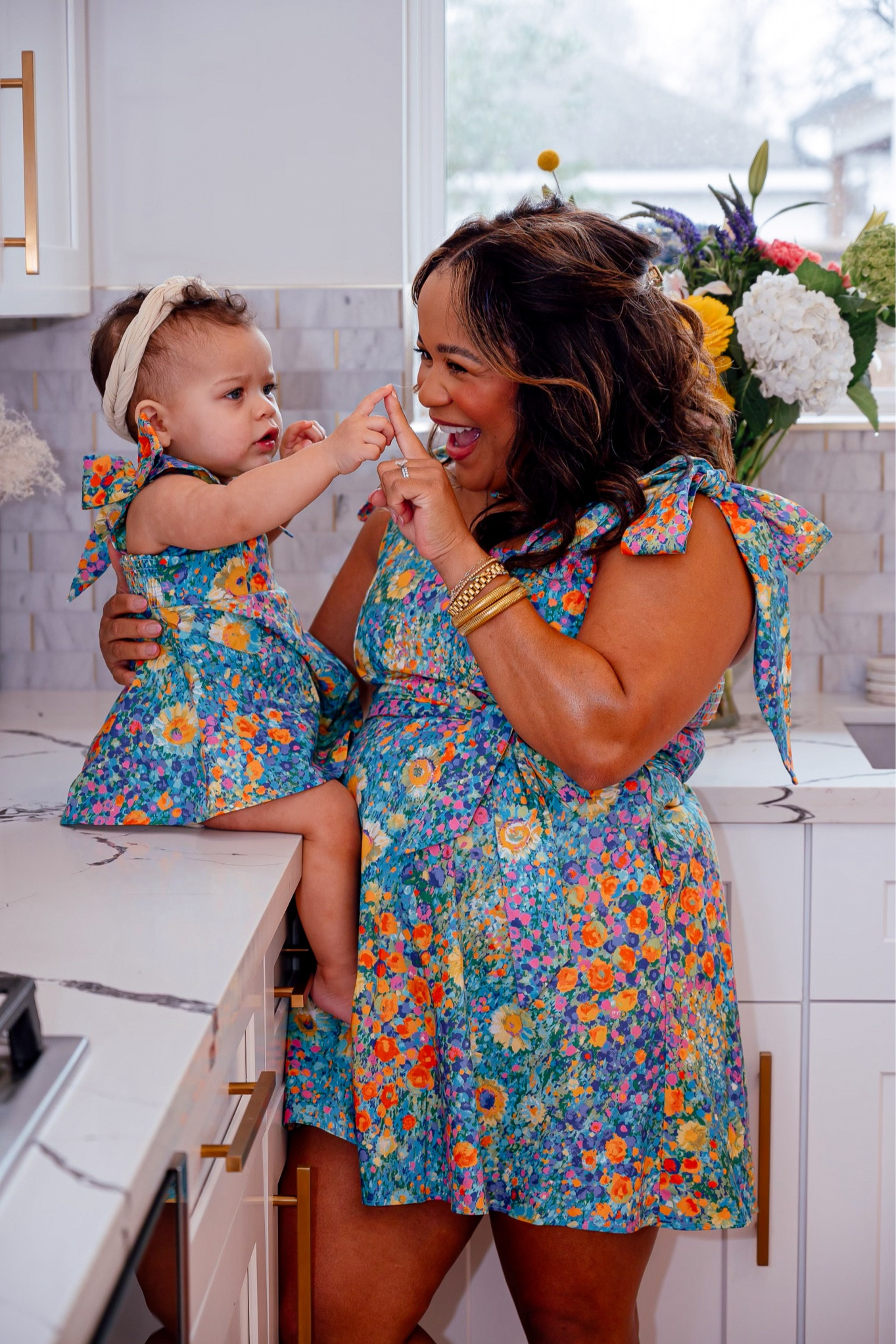 Mom & me spring dresses: would make super cute Easter dresses! Rizzo has room to grow in the 1T and normally wears 12-18 months. I’m wearing a large. 

#LTKfamily #LTKSeasonal