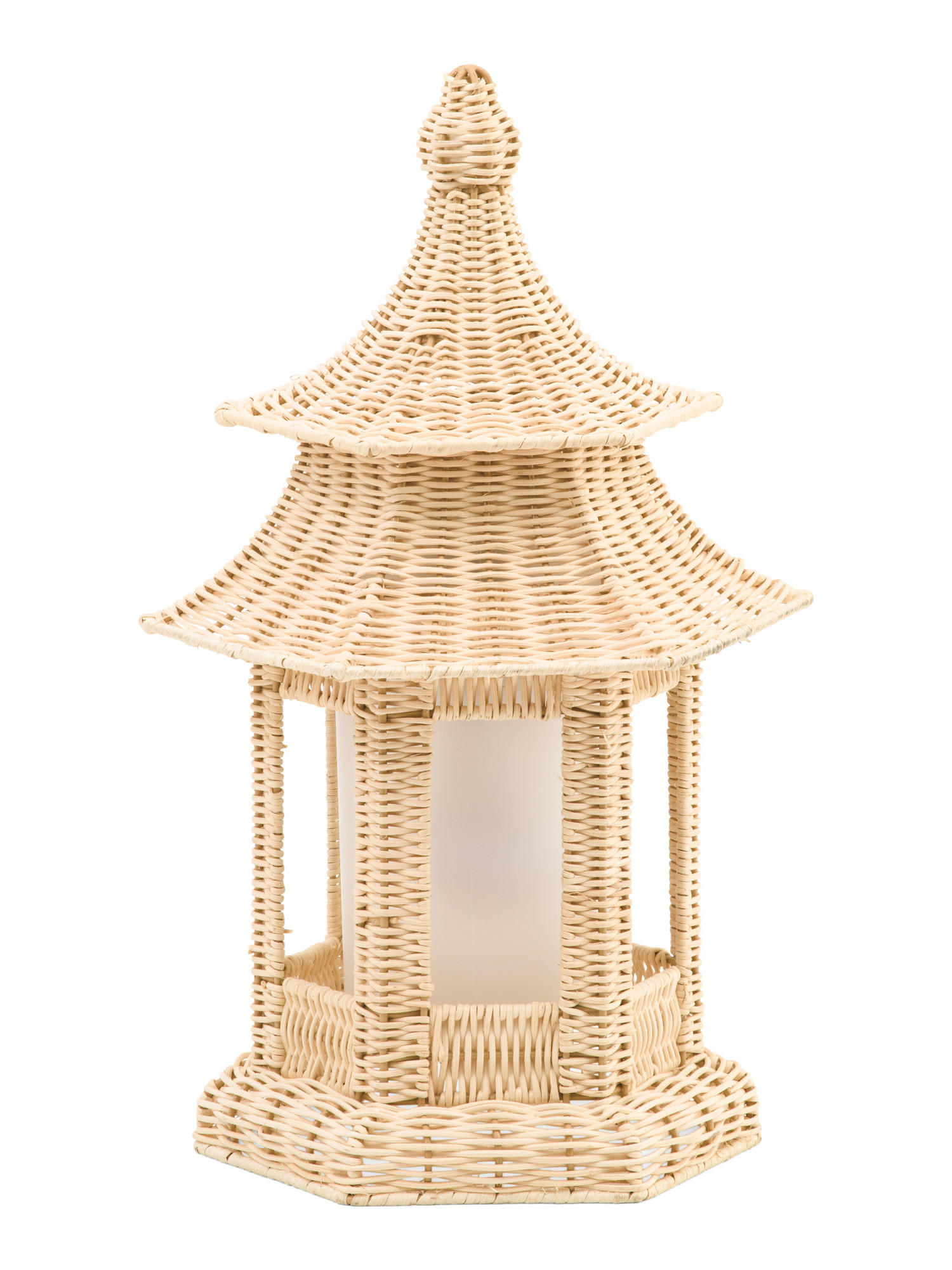 17.5in Rattan Rechargeable Cordless Lantern | Marshalls