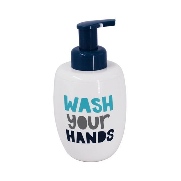 Wash Your Hands Foaming Soap Dispenser White & Navy - Pillowfort™ | Target