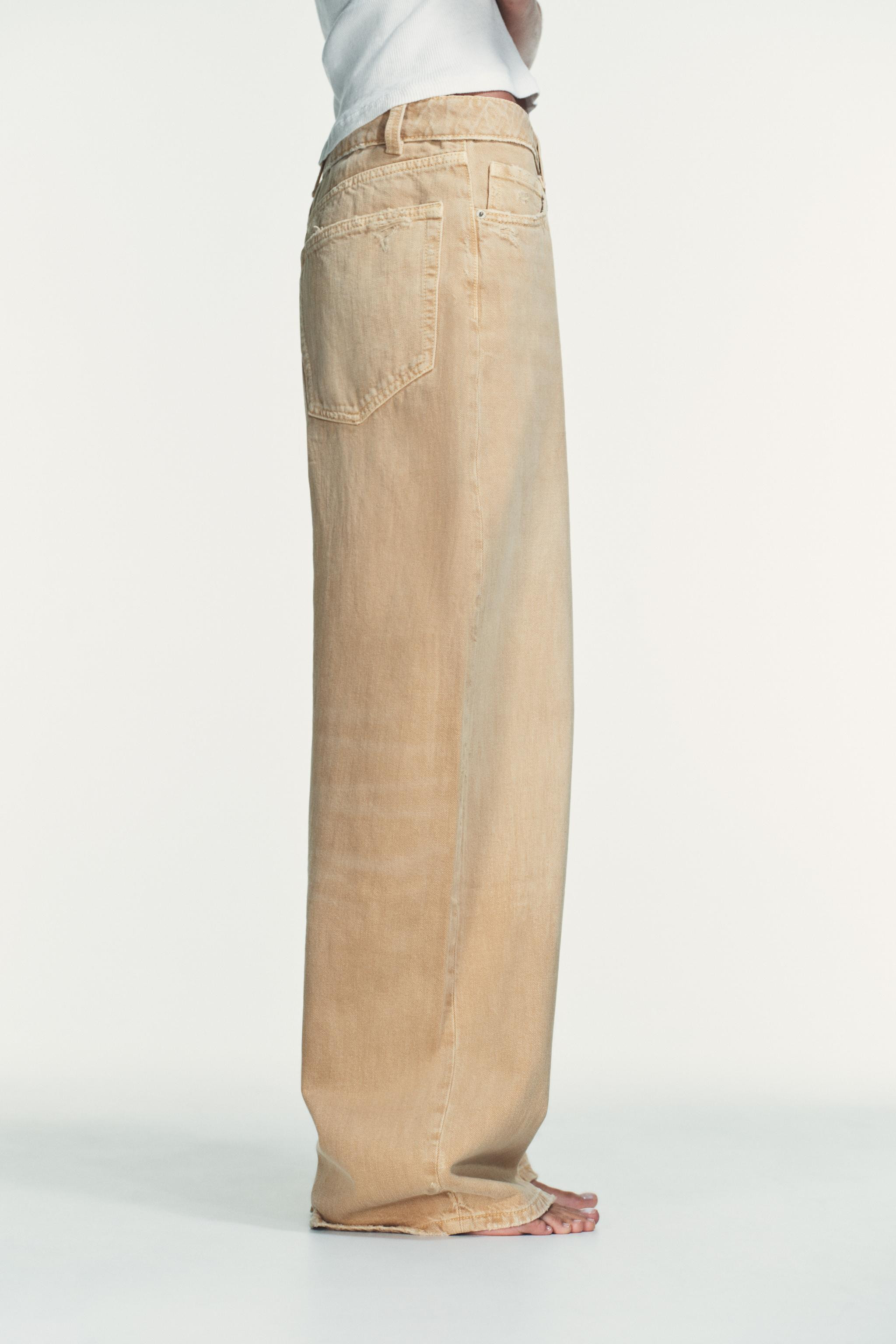 TRF MID-WAIST FOLDED WAIST JEANS | Zara UK