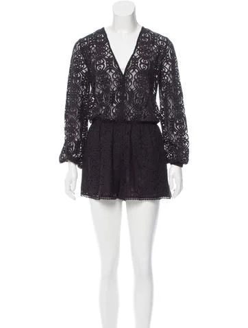 Zimmermann Fil Coupé V-Neck Romper | The Real Real, Inc.