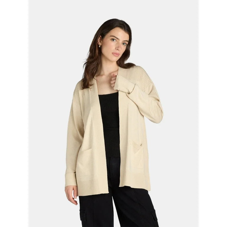 Time and Tru Women's Open Front Cardigan, Size XS-XXXL | Walmart (US)