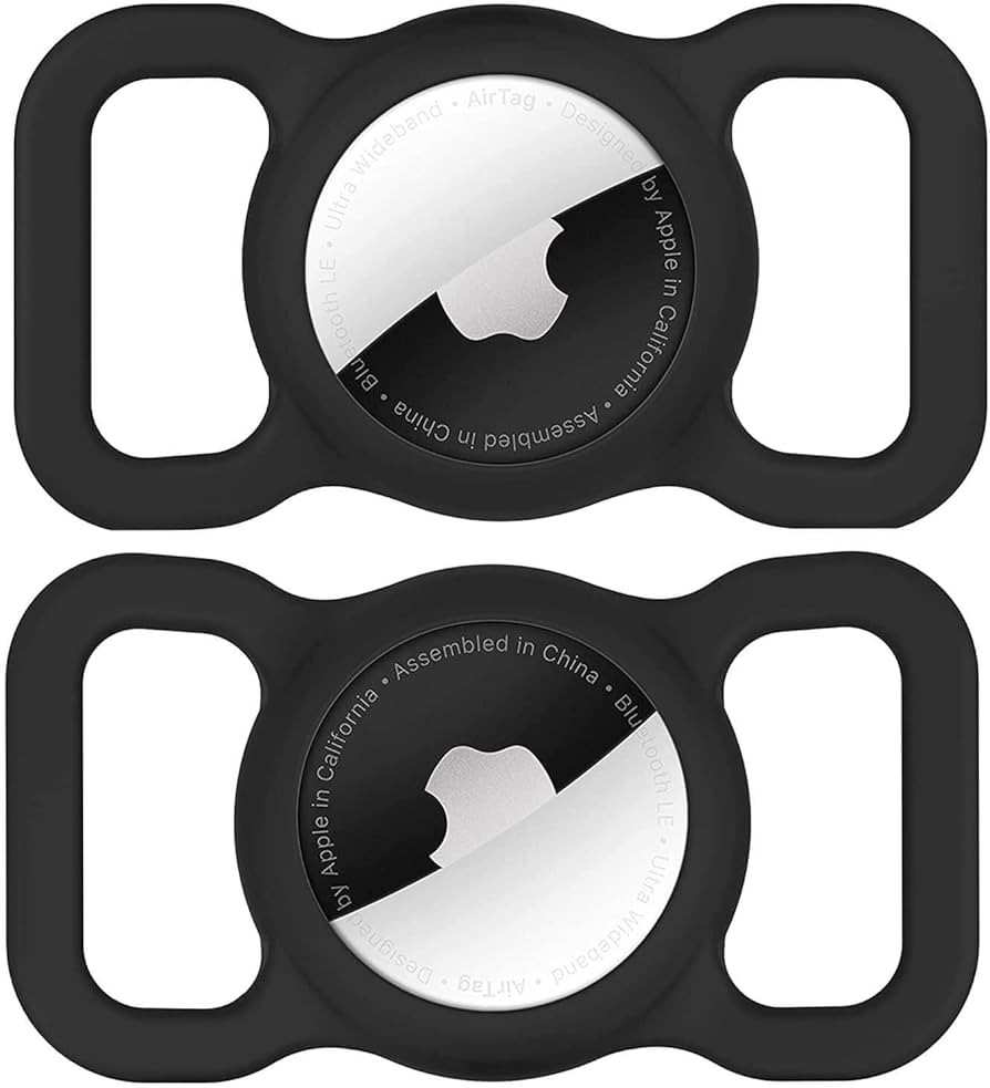 Airtag Dog Collar Holder(2 Pack) for Apple Airtag Dog Collar Anti-Lost Silicone Air Tag Dog Colla... | Amazon (US)