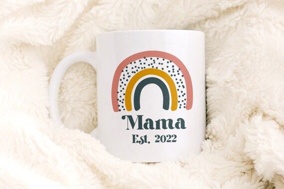 Boho Mama Coffee Mug Rainbow Mom Baby Shower Gift New Parent | Etsy | Etsy (US)