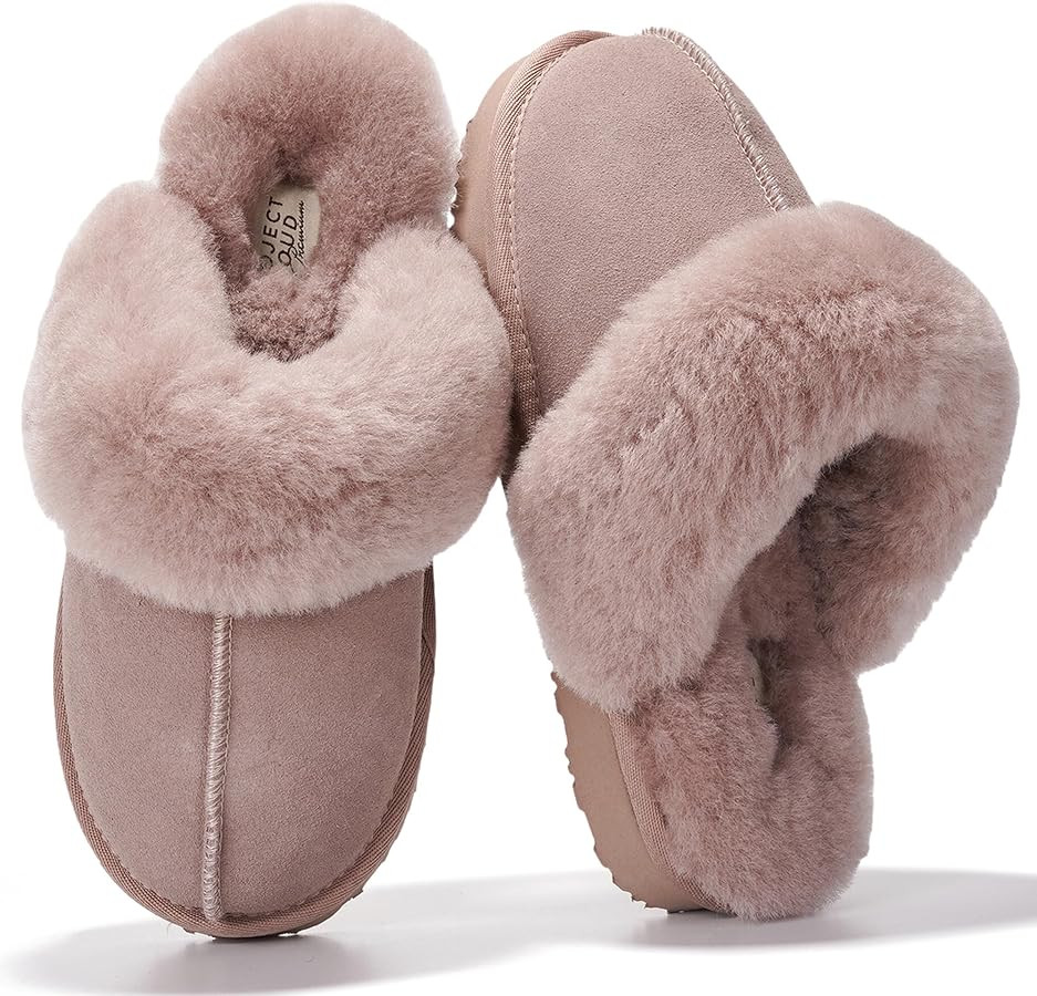 Project Cloud Genuine Leather Slippers for Women Footwear with Genuine Fur Lining Womens Clogs & ... | Amazon (US)