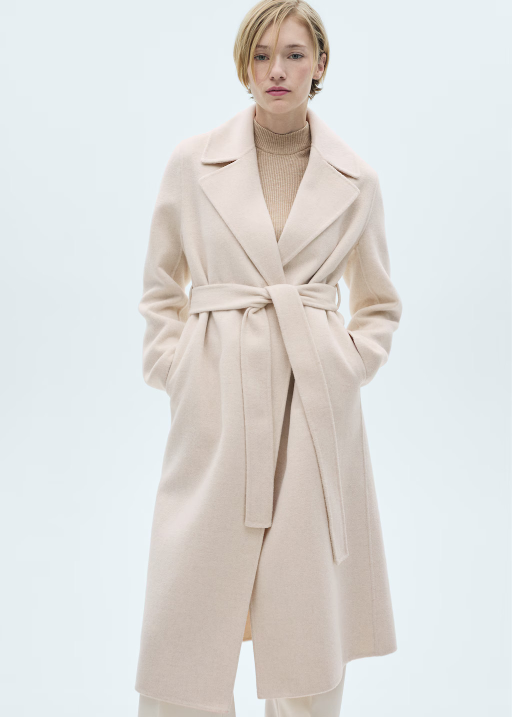 Belt handmade coat - Women | MANGO United Kingdom | MANGO (UK)