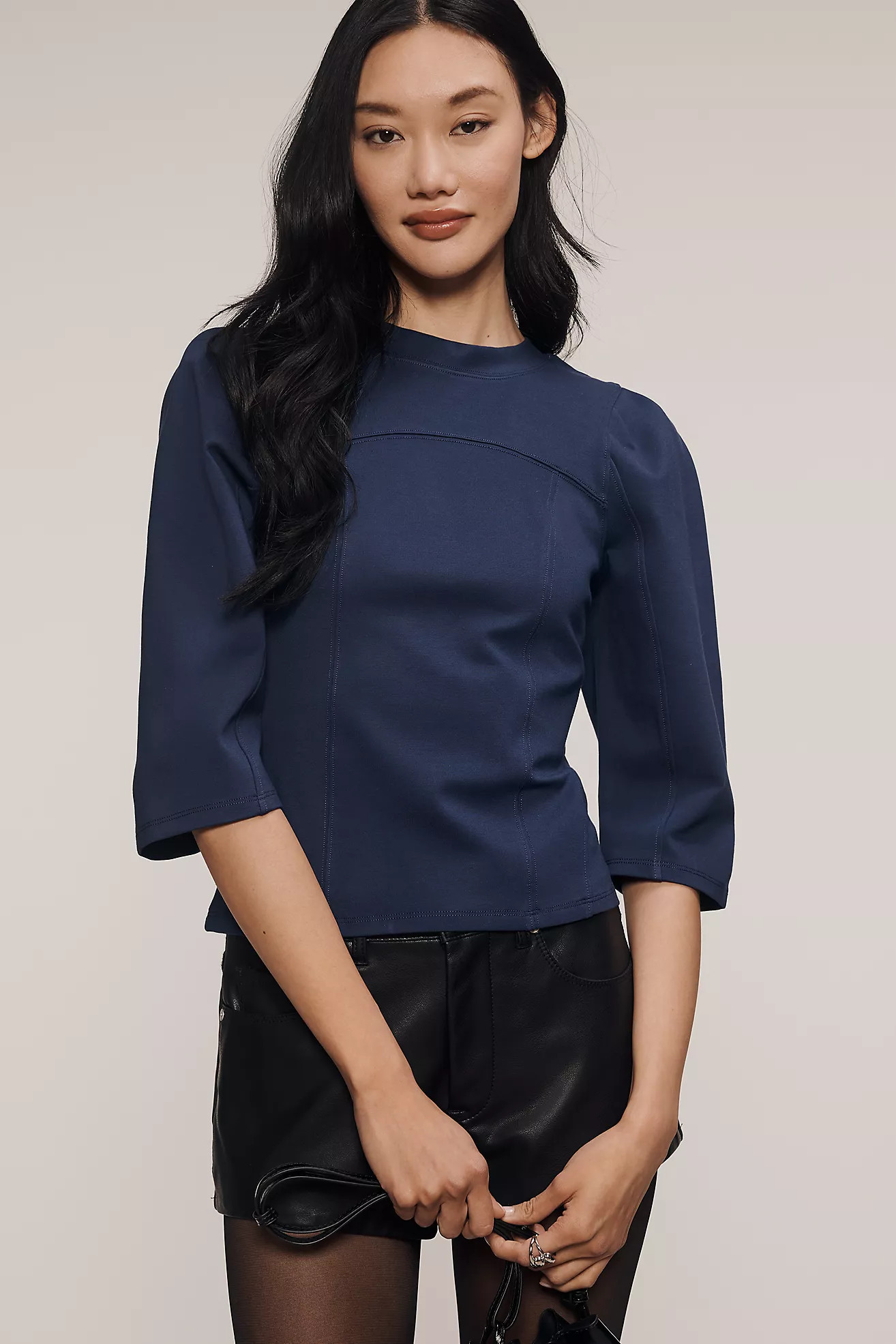 By Anthropologie Puff-Sleeve Corset Top | Anthropologie (US)