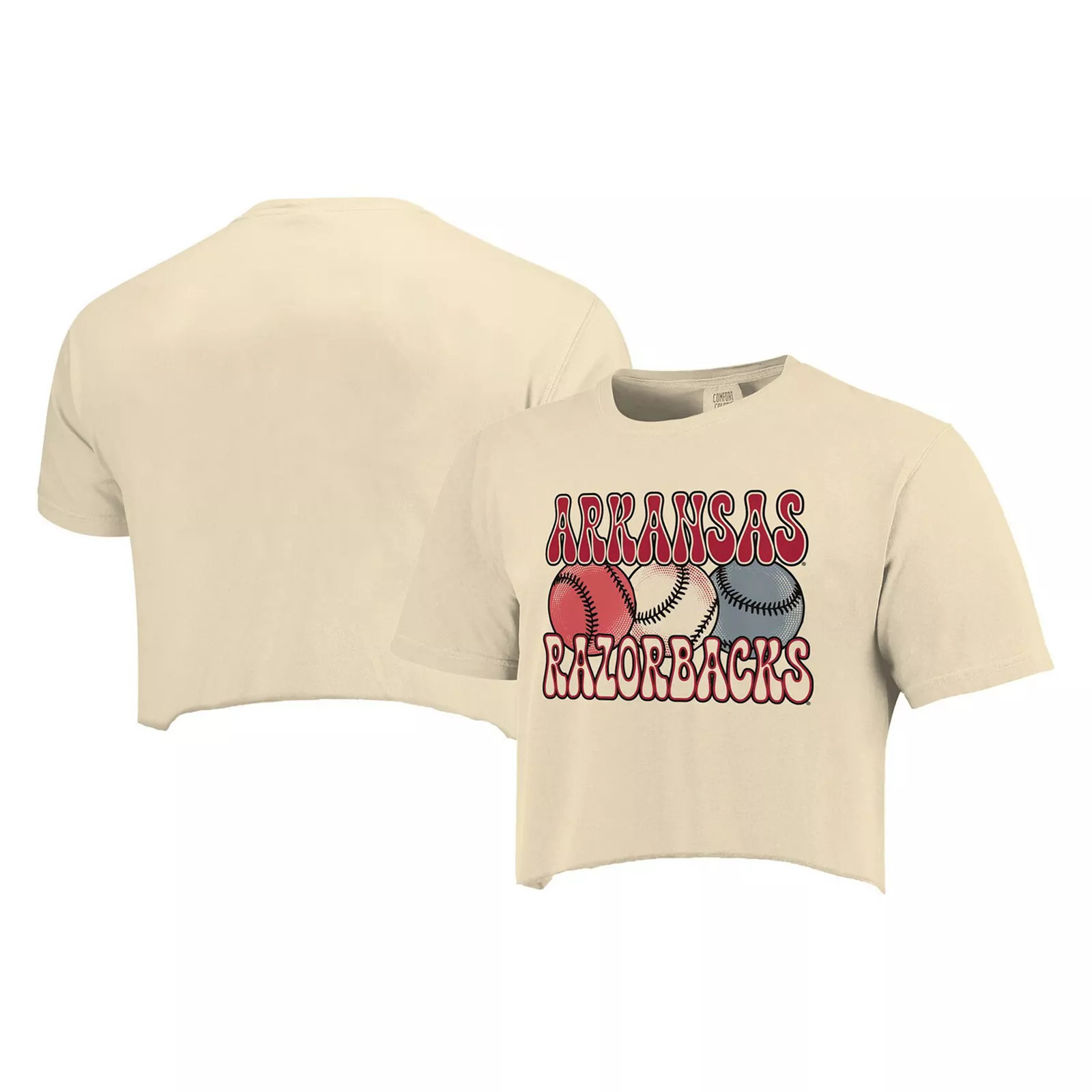Women's Natural Arkansas Razorbacks Comfort Colors Baseball Cropped T-Shirt, Size: 2XL, Beige | Kohl's