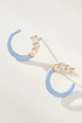 Contrast Crystal Hoop Earrings | Anthropologie (US)