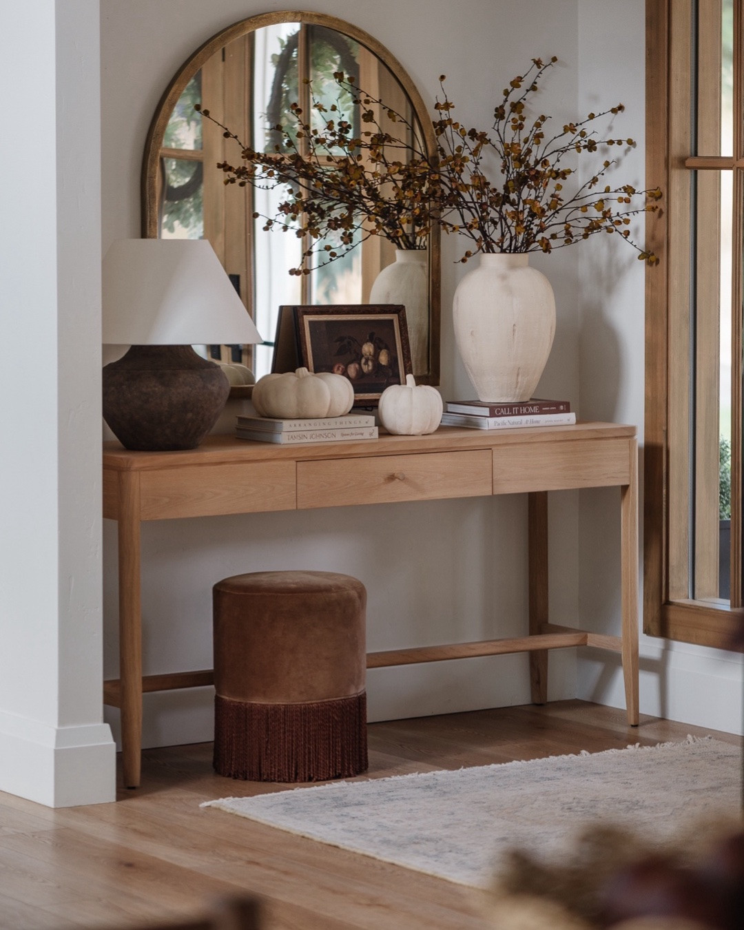 Fall has officially made its way into the entry 🍂🤎

Linking everything I used for this simple fall refresh — including the branches, pumpkins, art + all of our everyday entryway pieces!

Fall decor, home decor, entryway, decor, entry, rug, ottoman, McGee and Co, studio, McGee, table, lamp, art, target, fall, decor, pumpkin, vase, stems, coffee, table, books, arched mirror, entryway, mirror, pottery barn ￼

#LTKHome #LTKSaleAlert #LTKSeasonal