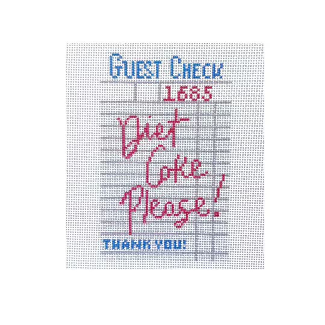 Diet Soda Guest Check - Printed Needlepoint Canvas - Etsy | Etsy (US)