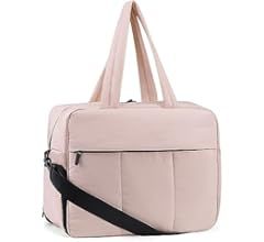 Travel Duffel Bag Quilted Nylon Weekender Bag Puffer Gym Tote Bag for Women Carry on Duffel Bag w... | Amazon (US)