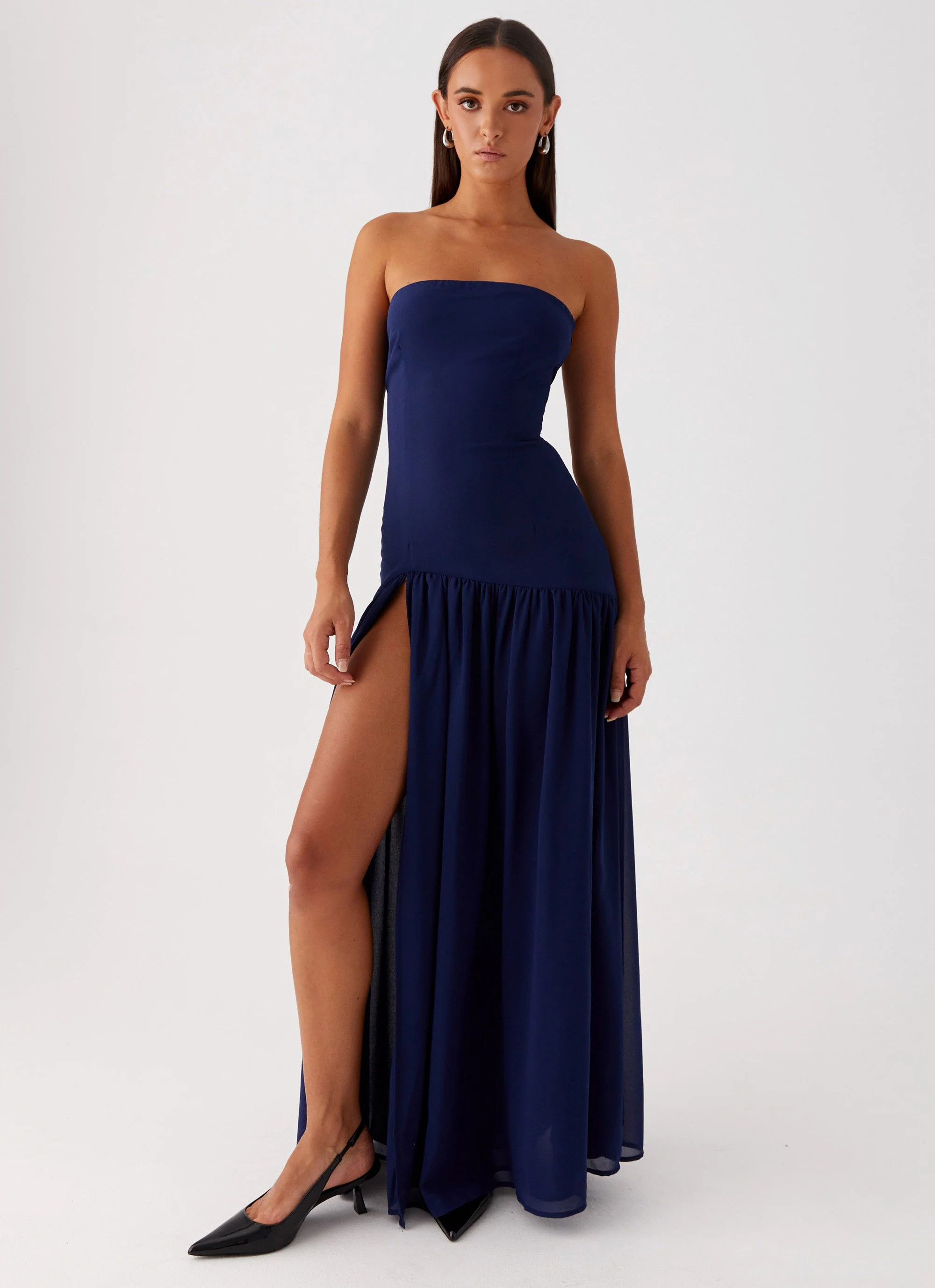 Eden Strapless Maxi Dress - Navy | Peppermayo (Global)