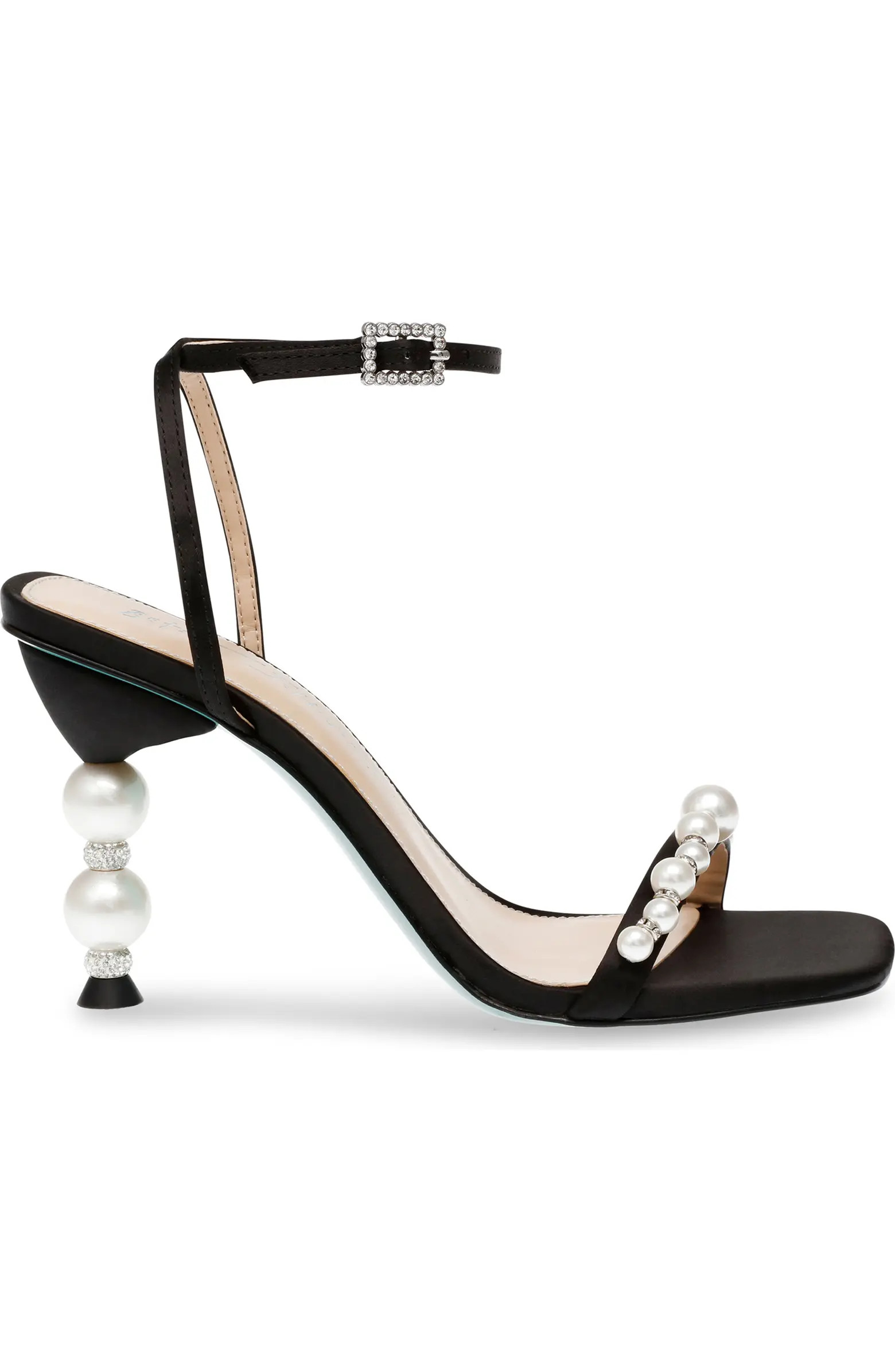 Betsey Johnson Jacy Imitation Pearl Ankle Strap Sandal (Women) | Nordstrom | Nordstrom