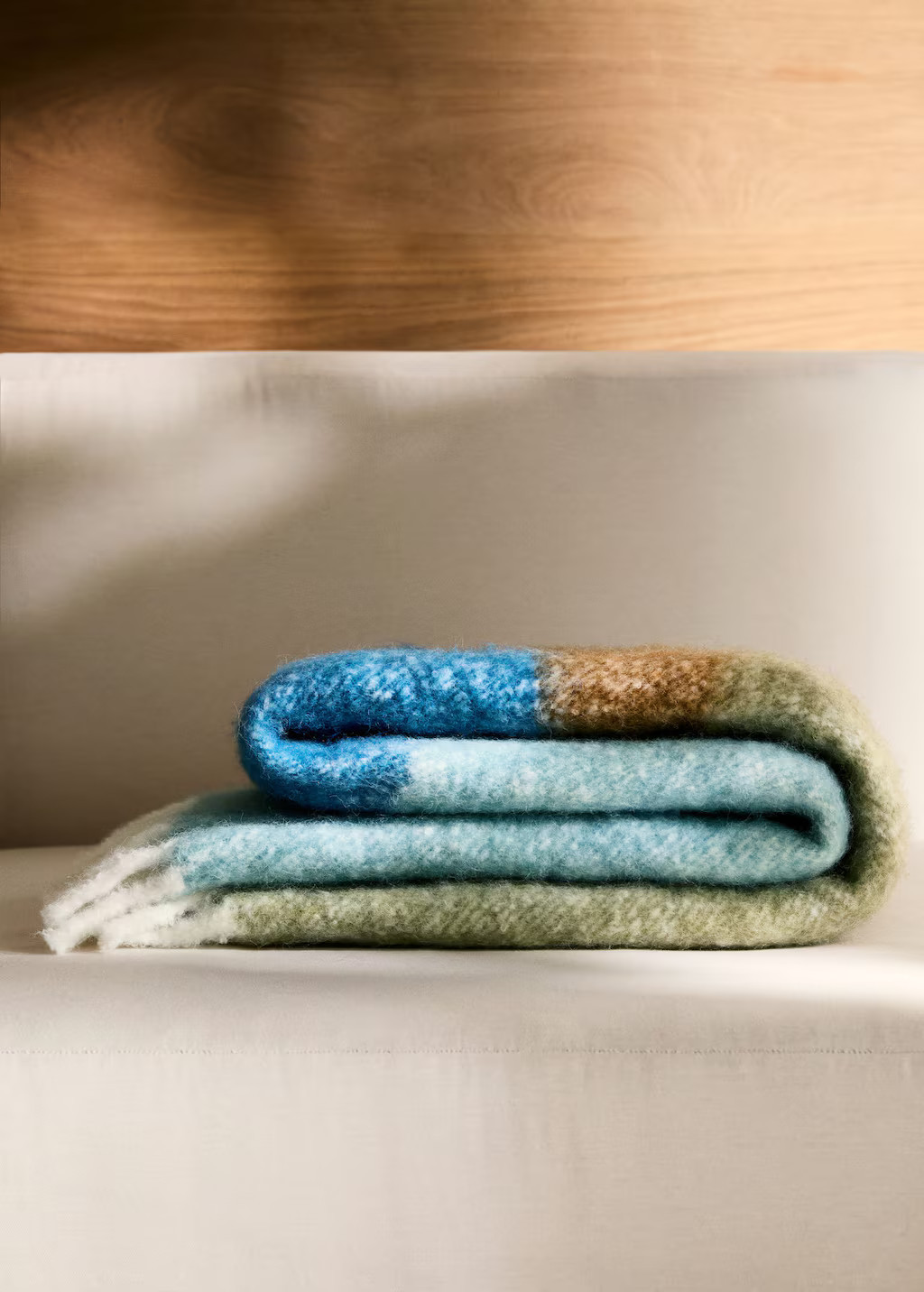 Multicoloured striped blanket green apple - Home - 51x70.8in - MANGO HOME | Mango (US/MX/AU)