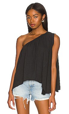 Free People Spring Break One Shoulder Top in Black from Revolve.com | Revolve Clothing (Global)