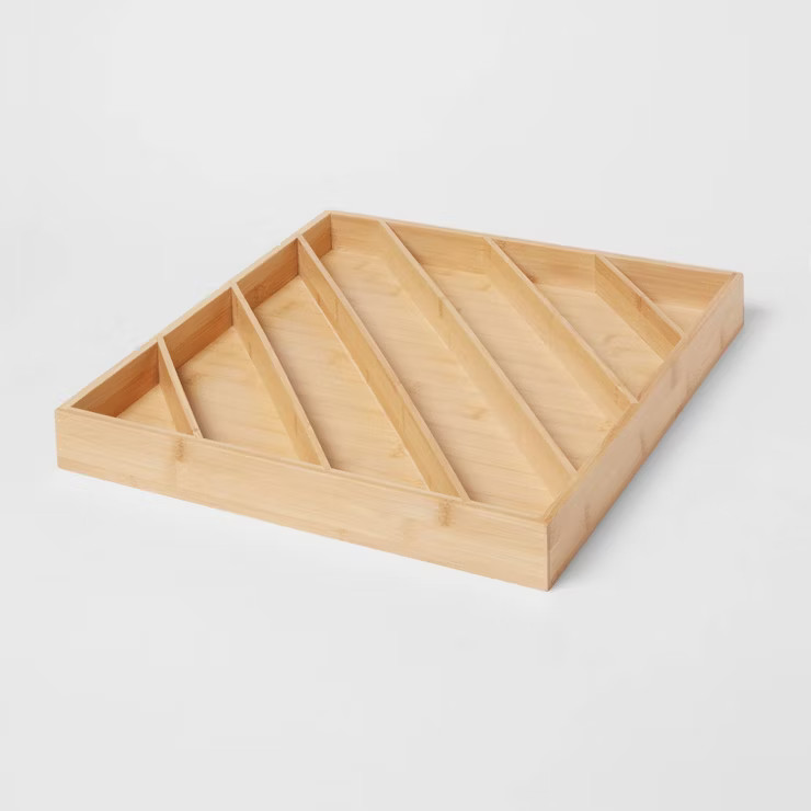 Bamboo 7 Compartment Tools & Gadget Drawer Organizer Light Yellow - Brightroom™ | Target