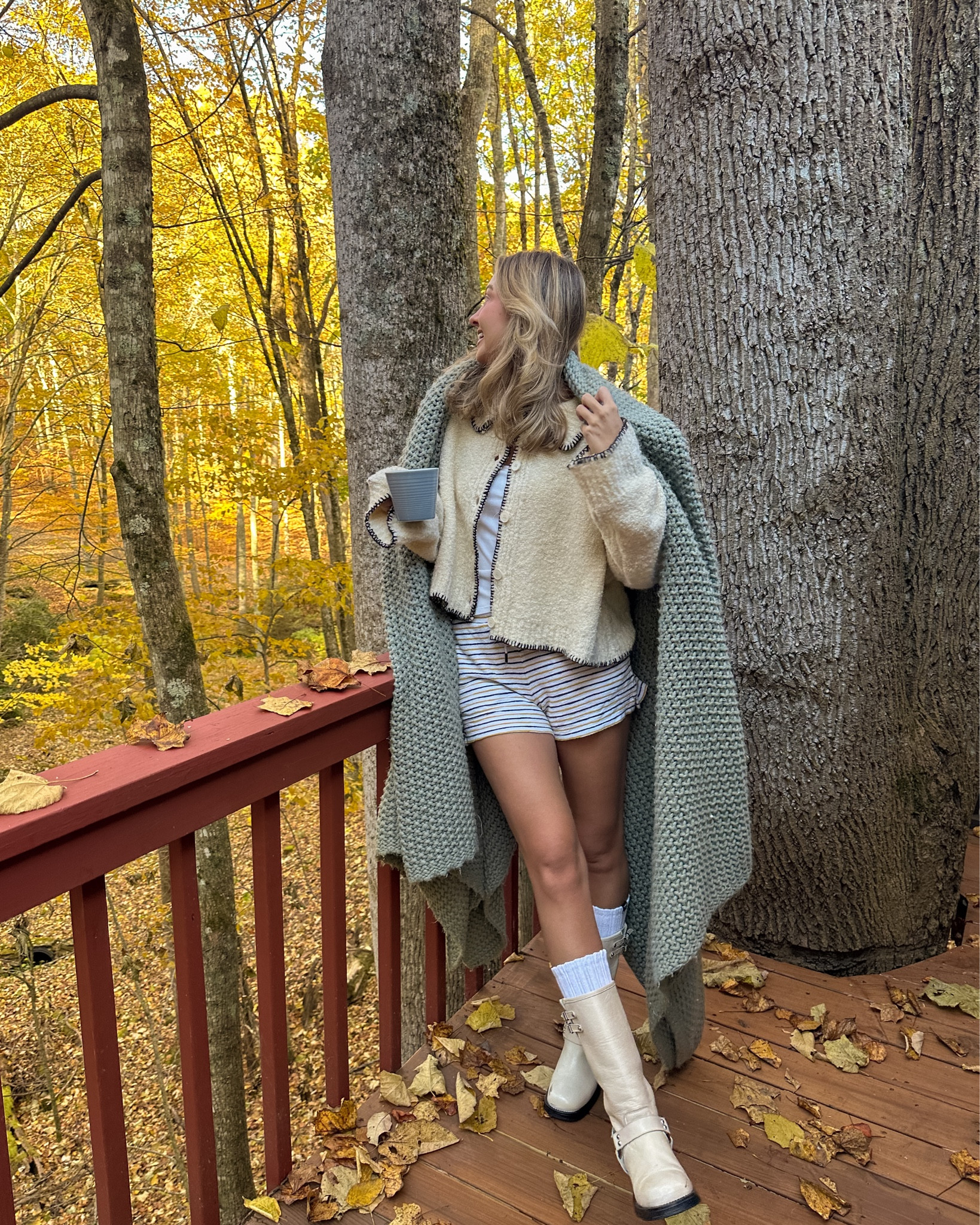 Fall in Blowing Rock, NC is the bessttt time of the year !! this cozy fall cardigan is from River Moon, size medium. perfect for fall in the mountains and its a great fall transitional piece. shorts are thrifted but i linked similar one :) #cardigan #fallboots Sale Sale Sale 

#LTKHoliday #LTKHolidaySale #LTKSeasonal