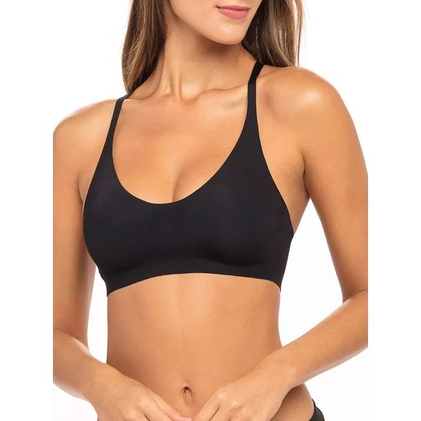 No Boundaries Juniors' Bonded Racerback Bralette, 42352 | Walmart (US)