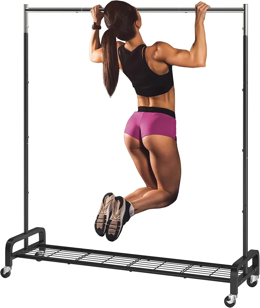 FEMOND Clothing Rack with Wheels Portable Clothes Rack Heavy Duty Garment Racks for Hanging Cloth... | Amazon (US)