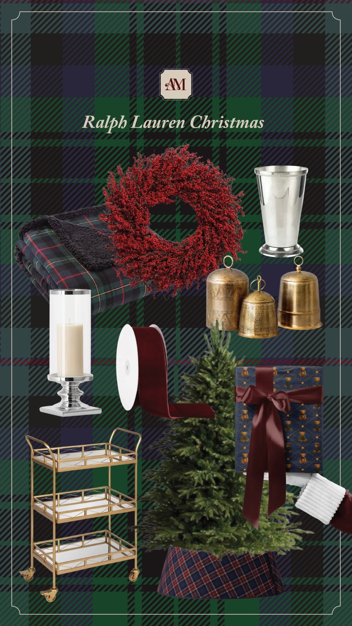 Ralph Lauren Christmas is trending and I AM HERE FOR IT 🙌 Give me allll the greenery, brass, tartan, candlelight and cozy. 

#LTKHoliday #LTKHome #LTKSeasonal