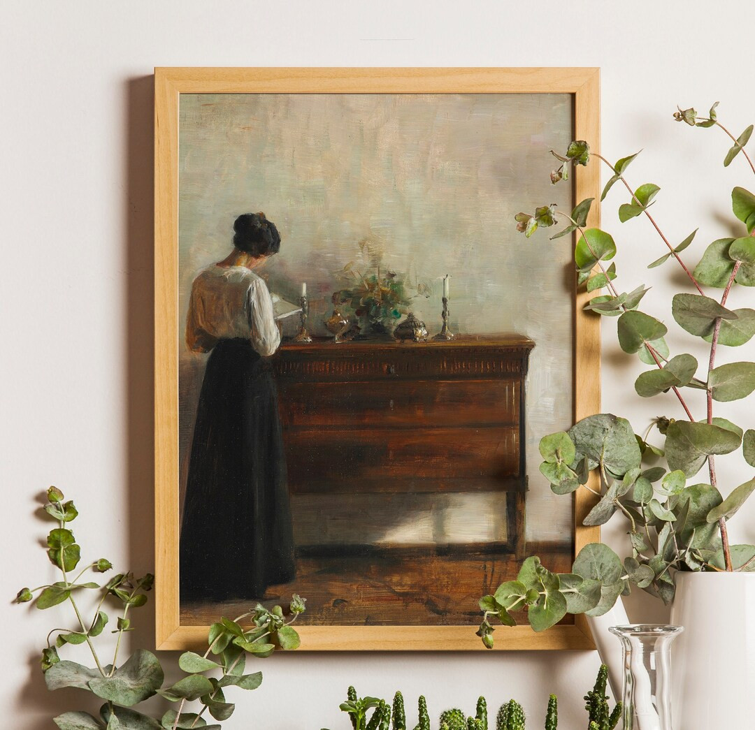 Woman Reading Print, Woman Reading Painting, Woman Art, Vintage Poster, Art Reproduction, Fine Ar... | Etsy (US)