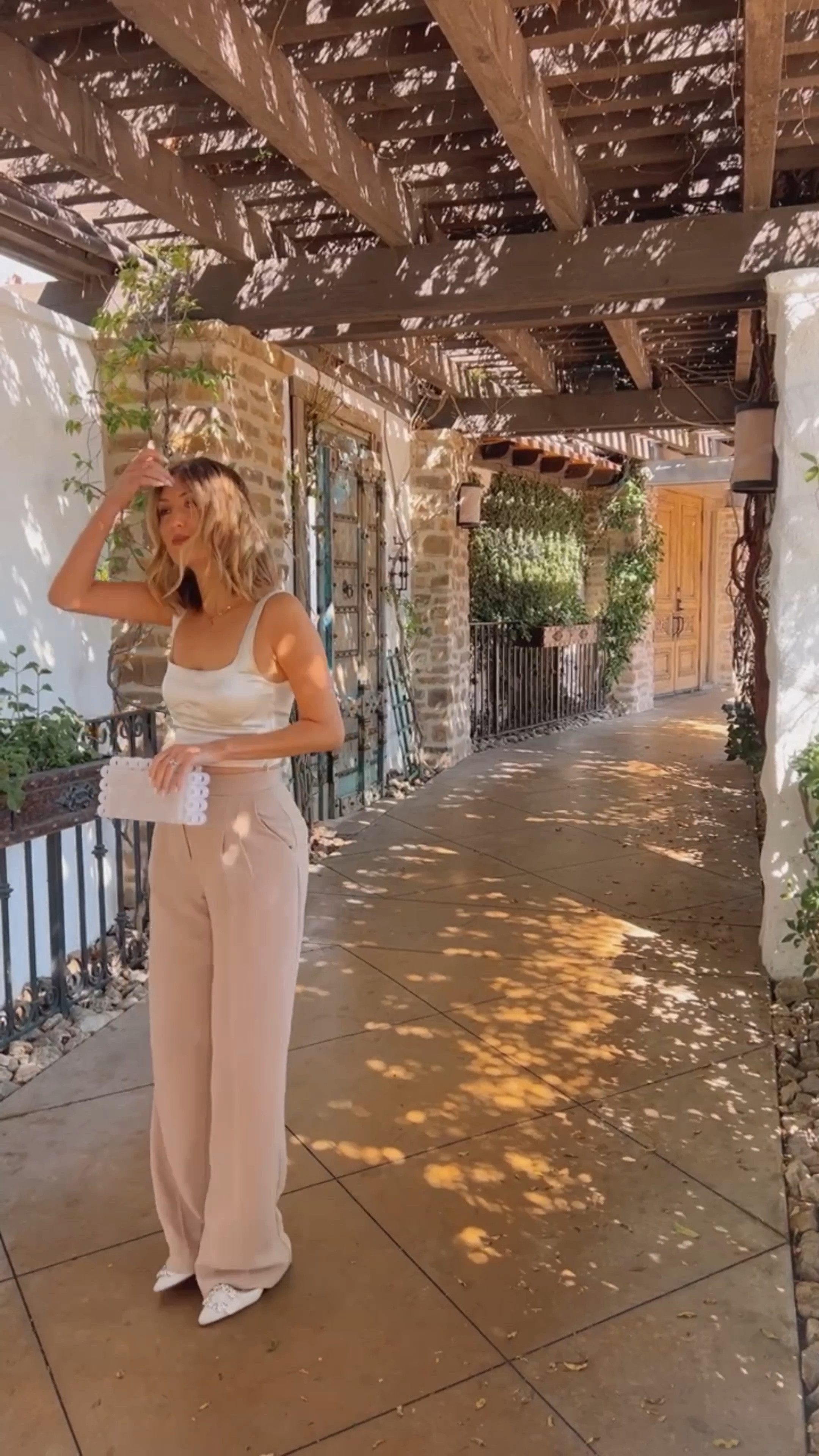 Trousers on sale and selling out! Wearing size zero regular (size one down), Love the fit, esp with the pleats around the waist 
Manolo maysale low heel mules in Creme TTS, so comfy! 
Cult Gaia clutch 
Corset top Zara 

Trousers 
Fall outfits 
Business casual 
Work wear 


#LTKworkwear #LTKSeasonal #LTKsalealert