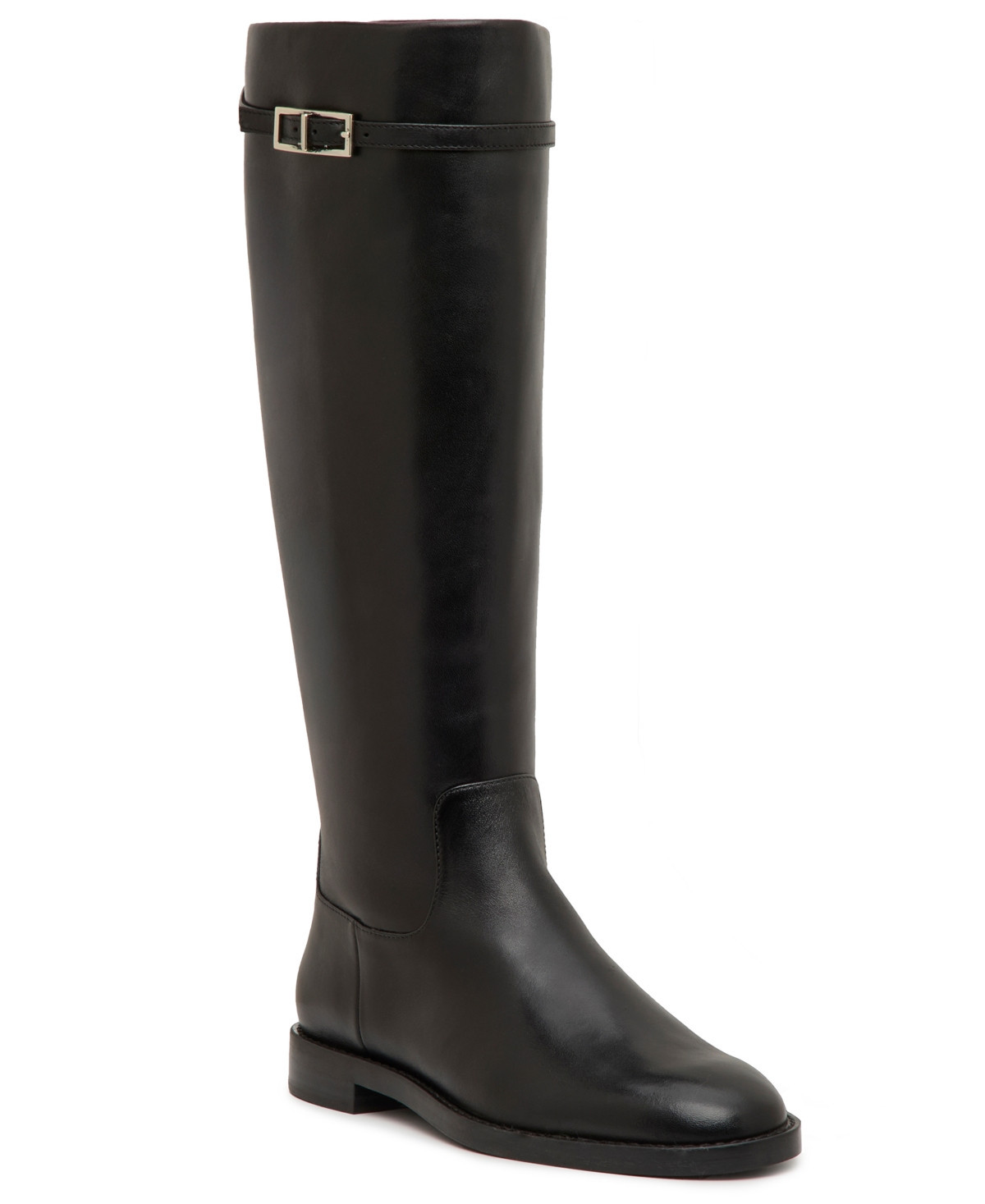 I.n.c. International Concepts Women's Britta Riding Boots, Macy's Exclusive - Black Leather | Macy's