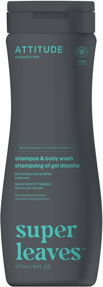 ATTITUDE 2-in-1 Body Wash and Hair Shampoo, EWG Verified Shower Gel, Dermatologically Tested, Mad... | Amazon (US)