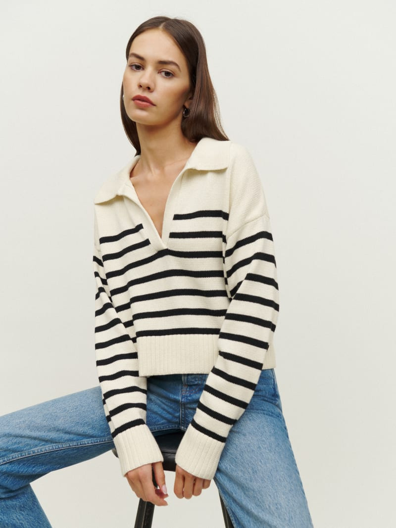 Francesco Cotton Polo Sweater | Reformation (Global)