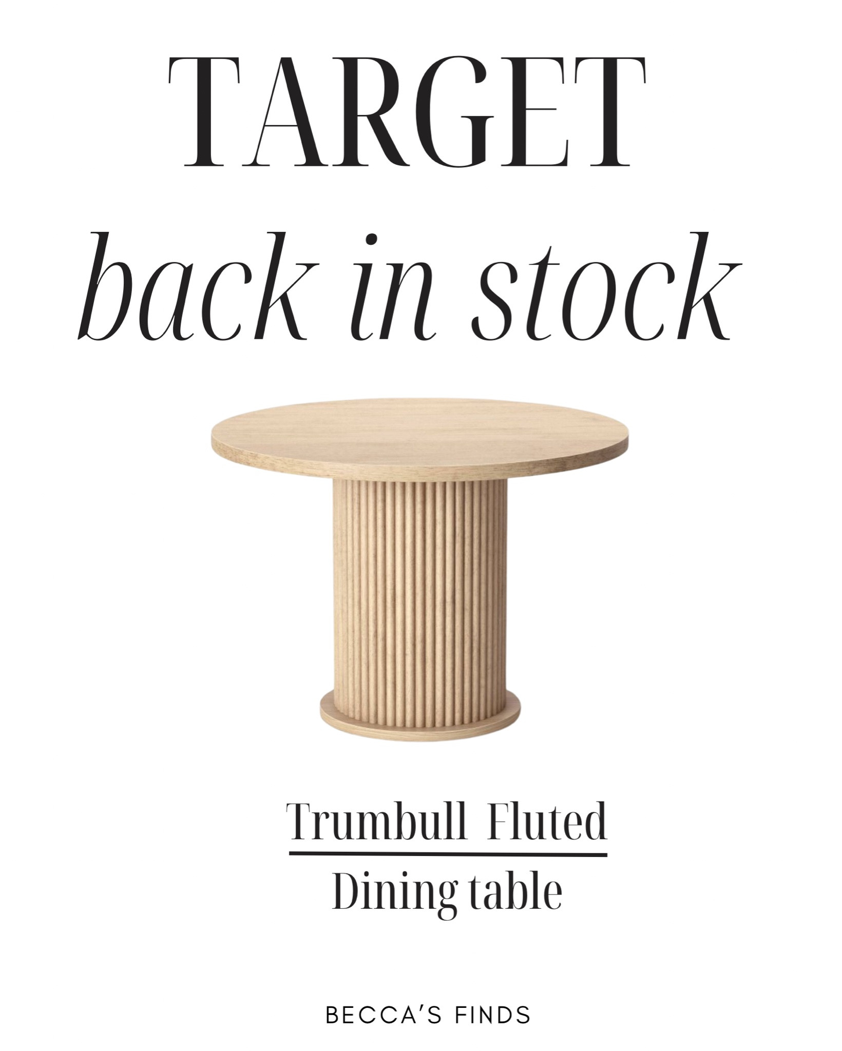 Targets Trumbull table is back in stock! 

#LTKsalealert #LTKhome #LTKstyletip