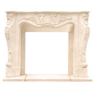 Historic Mantels Chateau Series Louis XIII 48 in. x 62 in. Cast Stone Mantel CL14002 - The Home D... | The Home Depot