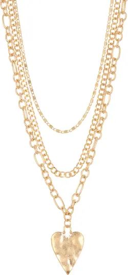 Heart Pendant Layered Necklace | Nordstrom Rack