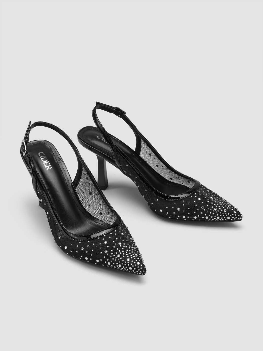 MESH SLINGBACK HEELS | Cider
