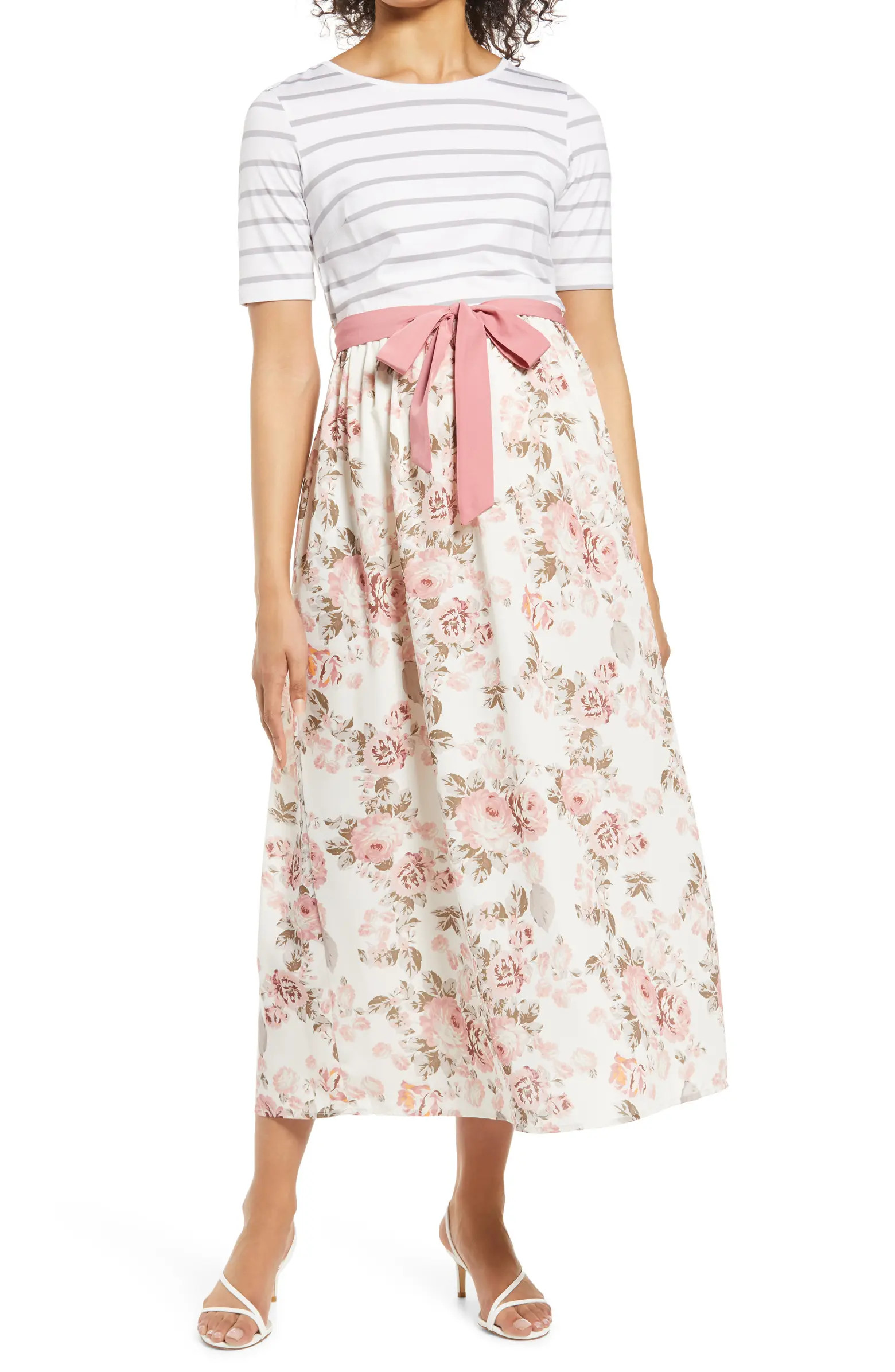 Savi Mom Florence Tie Waist Maternity Maxi Dress | Nordstrom | Nordstrom