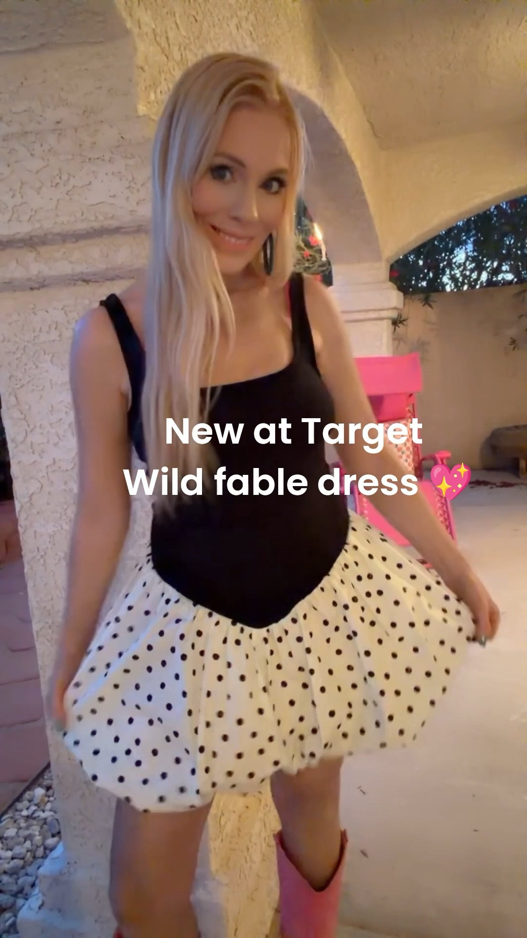 New at Target wild fable spring/ summer date night polkadot dress 💖 for reference I’m 122lbs 5ft2 wearing size small 💗

#LTKgrwm #LTKootd #LTKPetite