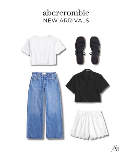 Abercrombie new arrivals. I love these wide leg jeans and cropped button front shirt for a casual resort wear look. 

#LTKSeasonal #LTKstyletip #LTKtravel