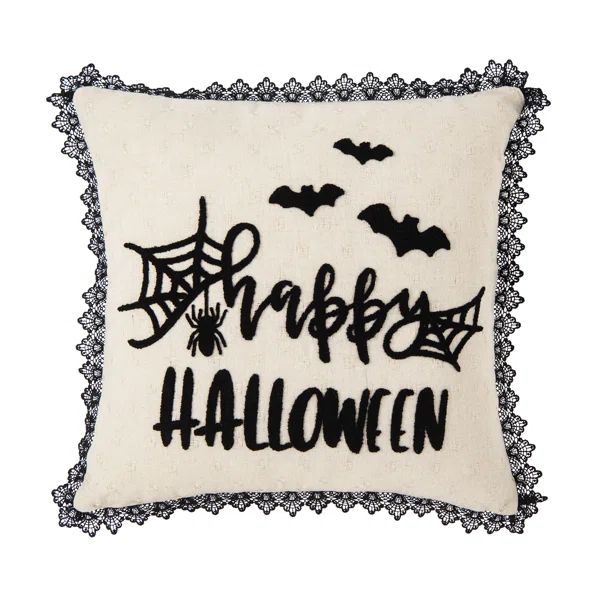 Aston-John Happy Halloween Embroidered Throw Pillow | Wayfair North America