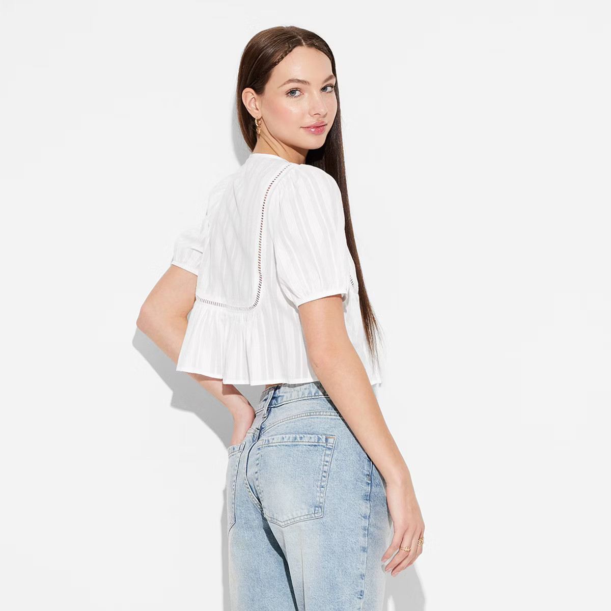 Women's Puff Sleeve Flyaway Blouse - Wild Fable™ | Target