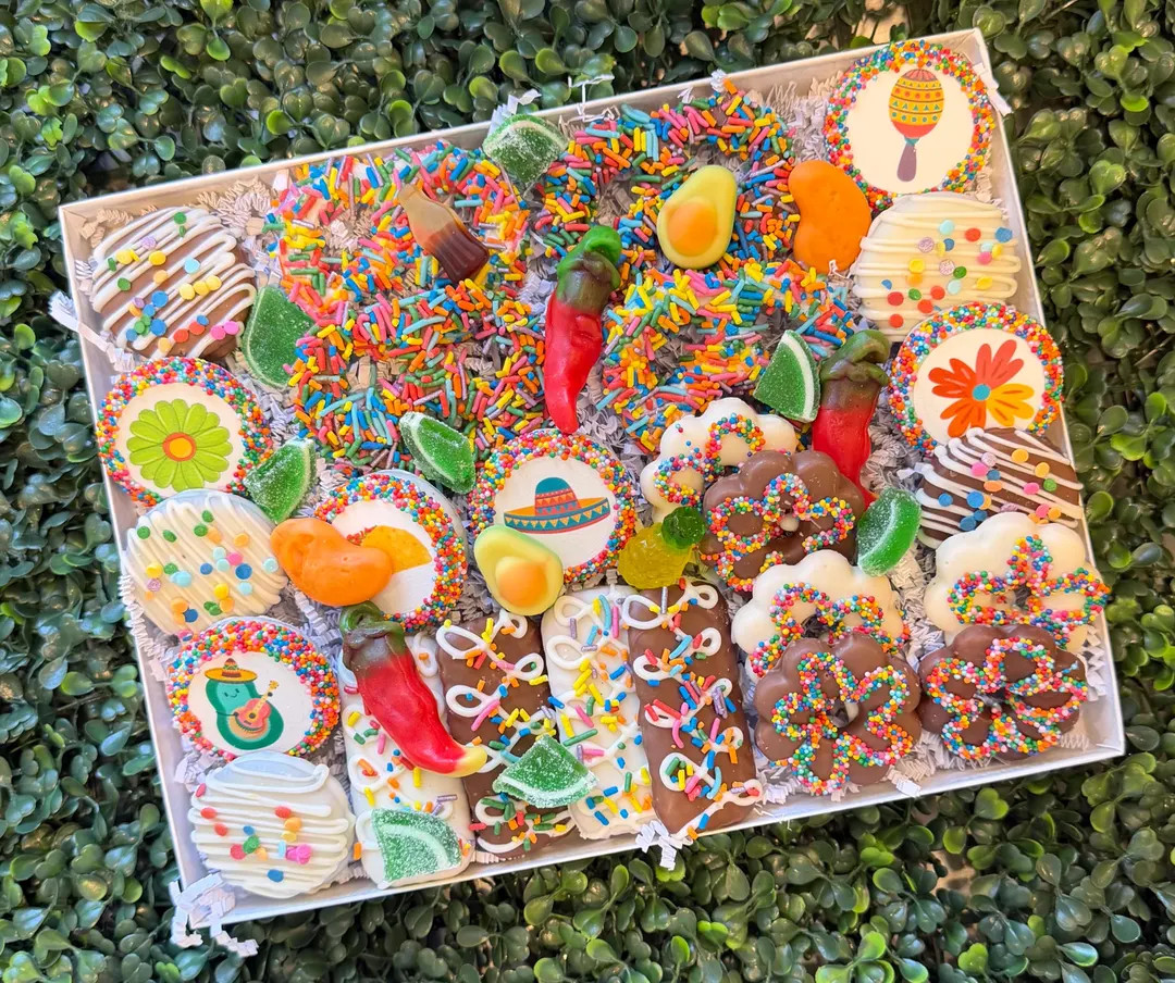 Cinco de Mayo Treat Box | Fiesta Chocolate Covered Oreos, Pretzels, Biscoff Cookies | Etsy (US)