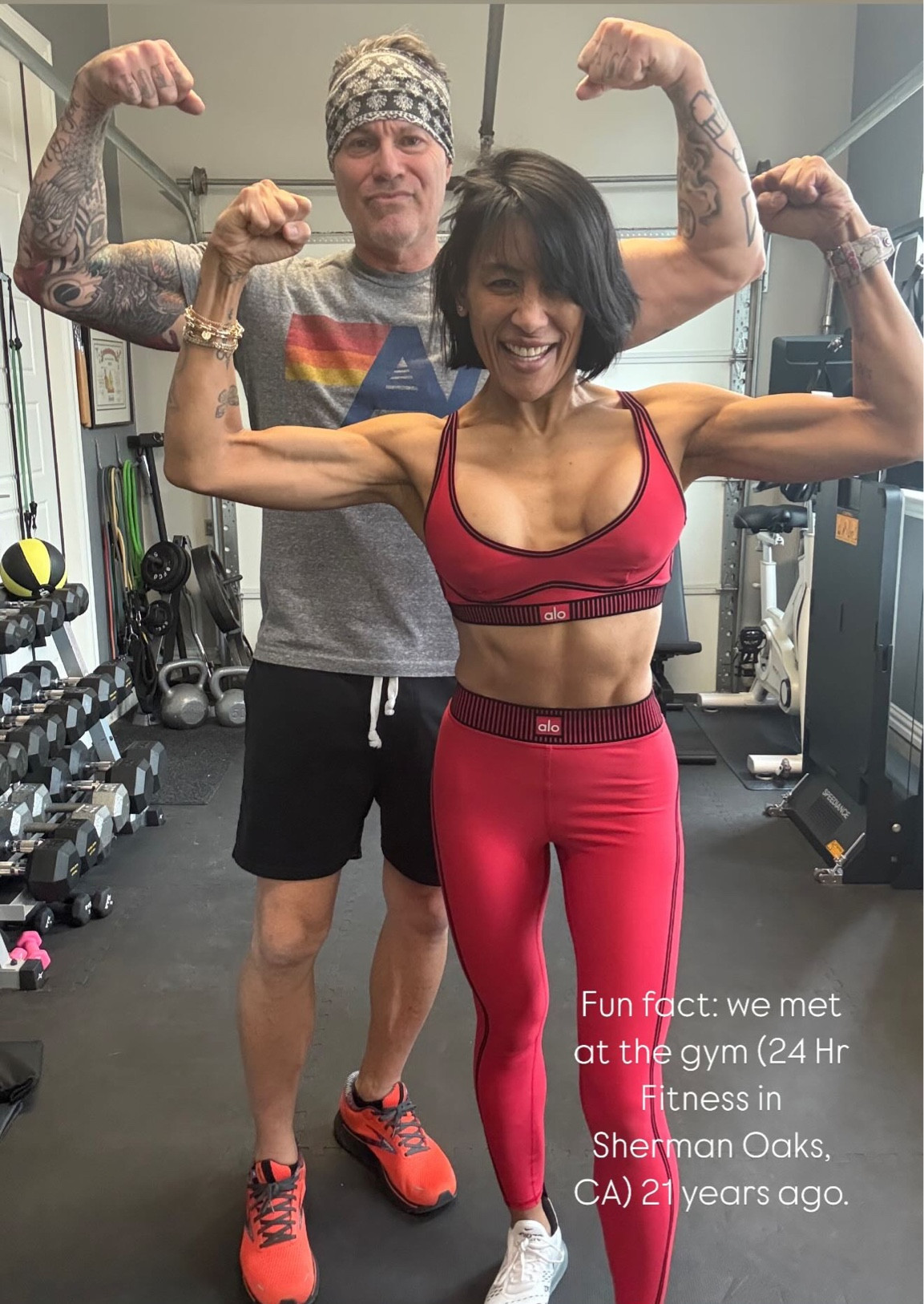 Fun fact: we met at the gym (24 Hr Fitness in Sherman Oaks, CA) 21 years ago. Shop my fit here! 

#LTKMostLoved #LTKFitness #LTKActive
