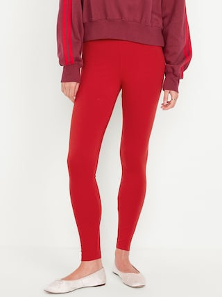 High-Waisted Jersey Ankle Leggings | Old Navy (US)