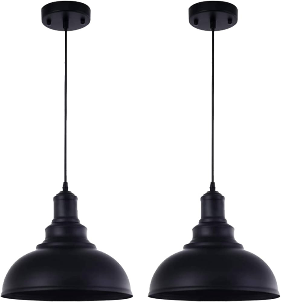 MgLoyht 2PCS Pendant Lights, Metal Rustic Vintage Farmhouse Ceiling Lamp, Hanging Light Fixtures ... | Amazon (US)