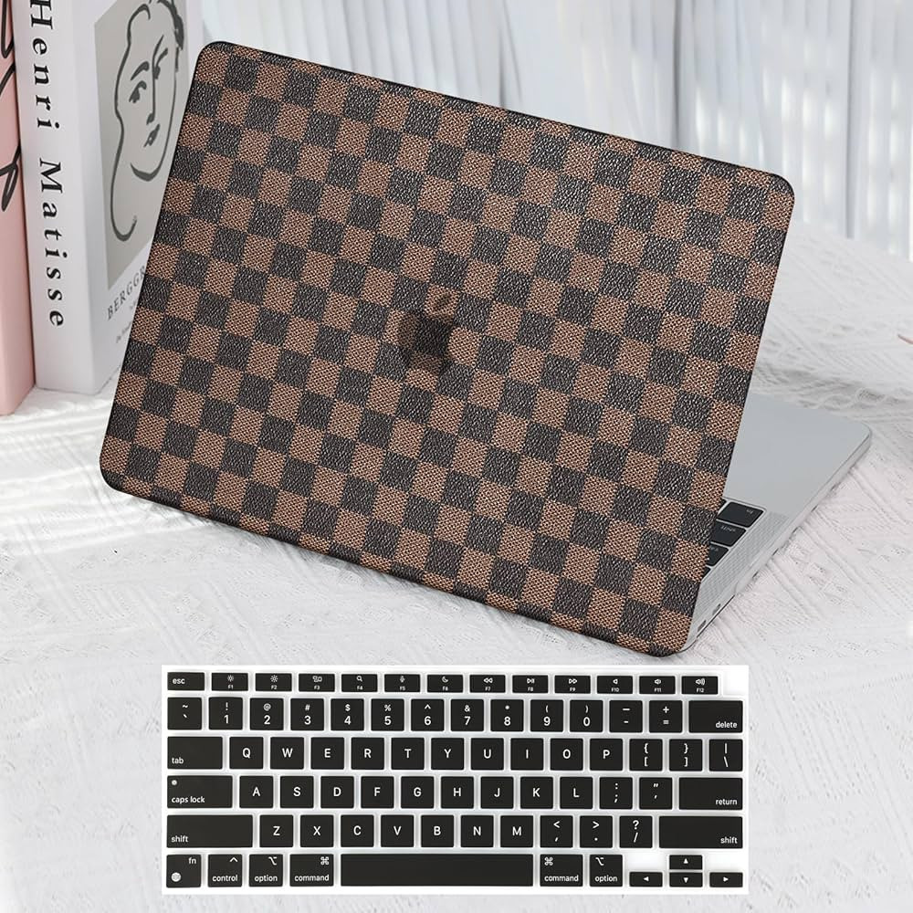 Checkered Case for MacBook Air 13 inch 2021 2020 2019 2018 M1 A2337 A2179 A1932, Classy Luxury Te... | Amazon (US)