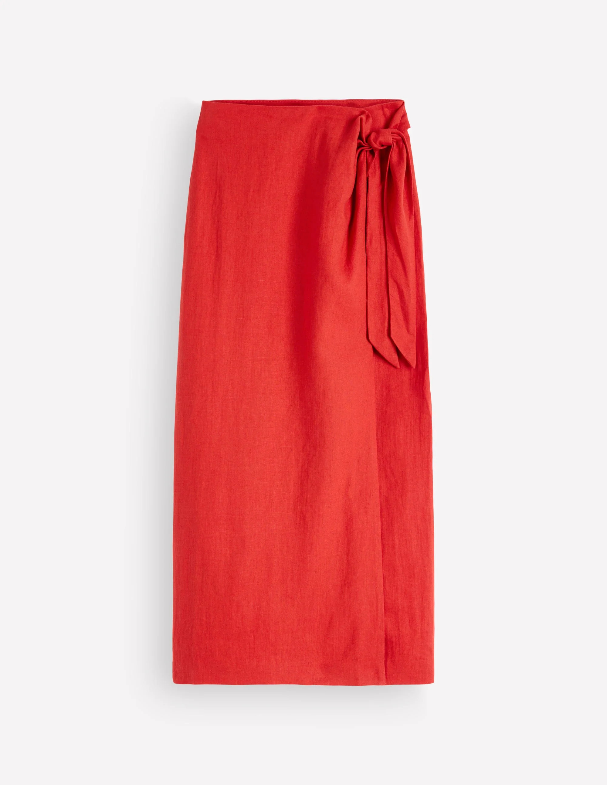 Dimitra Linen Column Skirt-Red Coral | Boden UK