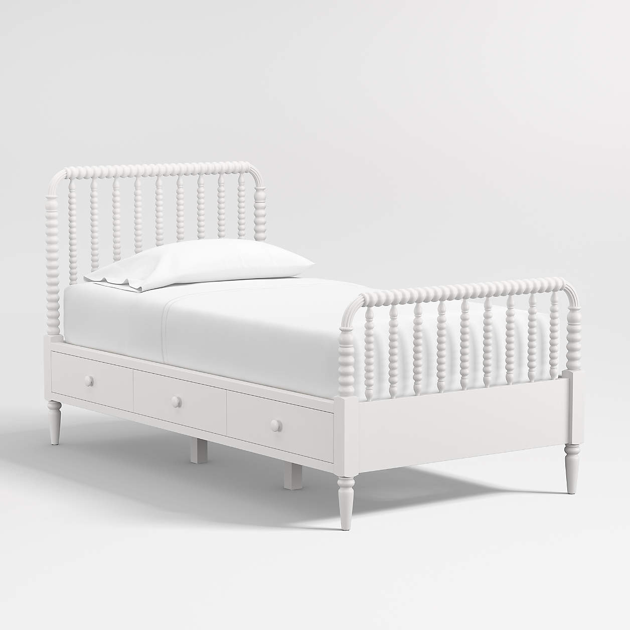 Jenny Lind Maple Wood Spindle Kids Twin Storage Bed | Crate & Kids | Crate & Barrel