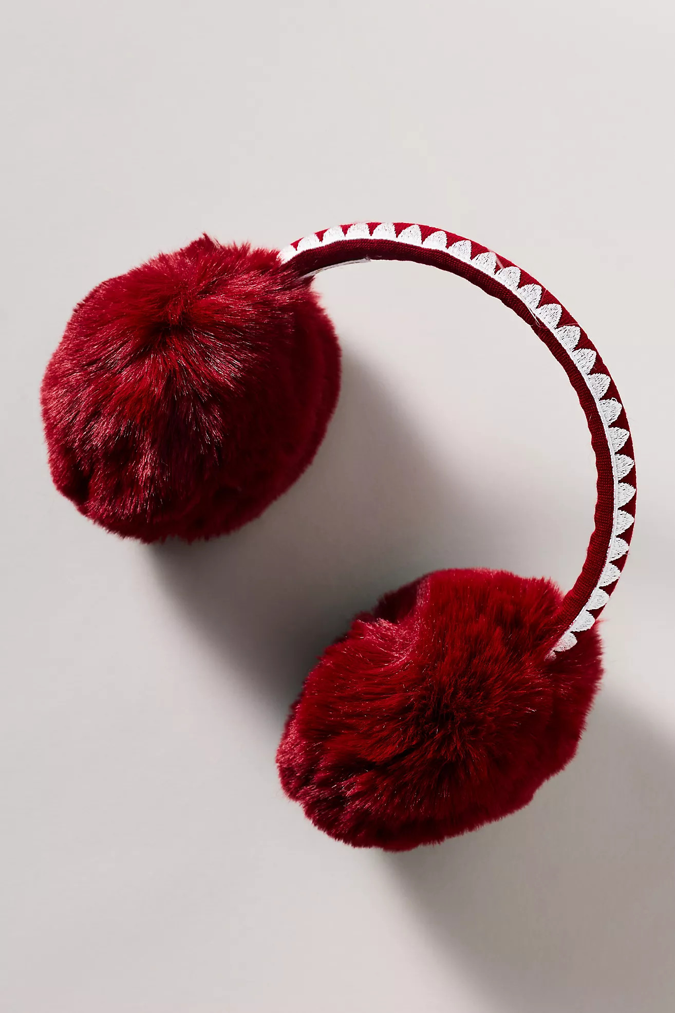 Violet & Brooks Embroidered Faux Fur Earmuffs | Anthropologie (US)
