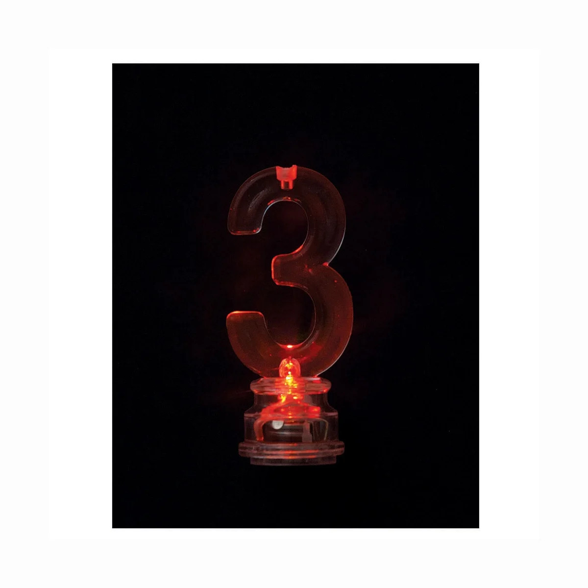 Way to Celebrate! Multicolor Flashing Number 3 Cake Topper & Birthday Candle Set, 5pcs | Walmart (US)